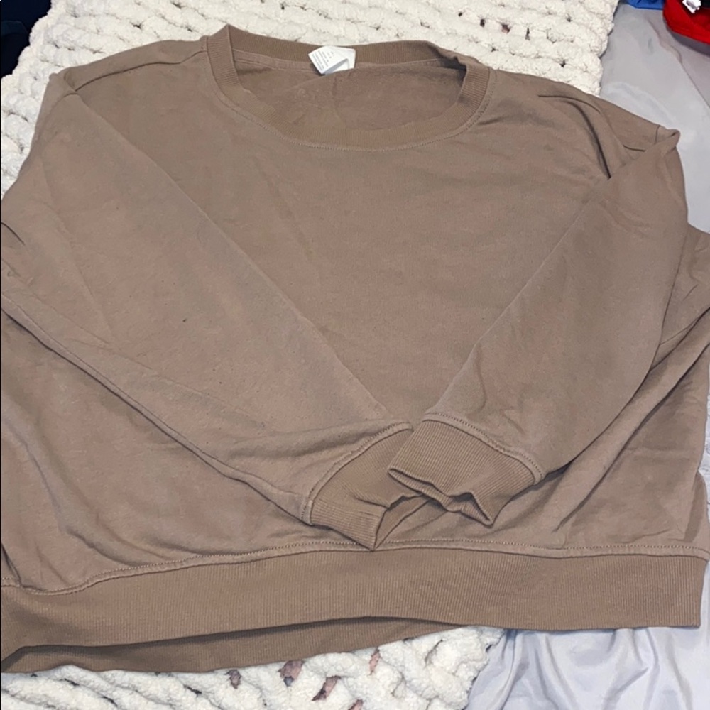 Tan crew neck